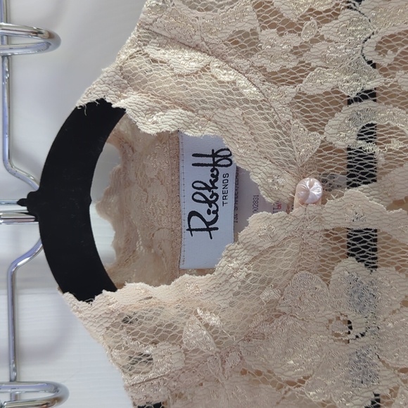 Vintage Joseph Ribkoff Cream Lace Top - Picture 9 of 10